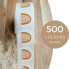 Load image into Gallery viewer, Lain &amp; Lou Happy Mail Stickers | Boho Rainbow Business Stickers | Cute Packaging for Small Business
