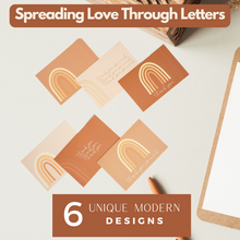 Load image into Gallery viewer, Lain & Lou Boho Rainbow Thank You Cards | 30 Pack with 6 Modern Designs - 4x6 inch Folded Cards with Envelopes