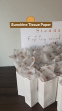 Load and play video in Gallery viewer, Lain &amp; Lou Sunshine Tissue Paper for Gift Bags for Wedding, Birthday, Showers (25 Pack) Orange Tissue Paper for Packaging - Sunshine Wrapping Paper | Boho Tissue Paper for Small Business &amp; Crafts 20x28&quot;
