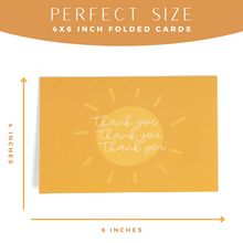 Load image into Gallery viewer, Lain &amp; Lou Boho Thank You Cards with Envelopes 30 Pack | You Are My Sunshine Birthday | Thank You Notes for Business, Wedding, Birthday, Baby Shower
