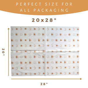 Lain & Lou Sunshine Tissue Paper for Gift Bags for Wedding, Birthday, Showers (25 Pack) Boho Tissue Paper for Packaging 20x28"