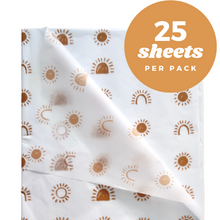 Load image into Gallery viewer, Lain &amp; Lou Sunshine Tissue Paper for Gift Bags for Wedding, Birthday, Showers (25 Pack) Orange Tissue Paper for Packaging - Sunshine Wrapping Paper | Boho Tissue Paper for Small Business &amp; Crafts 20x28&quot;
