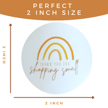 Load image into Gallery viewer, Lain &amp; Lou 2 Inch Thank You Stickers Small Business | 2 Boho Designs [Roll of 500] | Stickers for Small Business Packaging Supplies | Thank You for Supporting My Small Business Stickers
