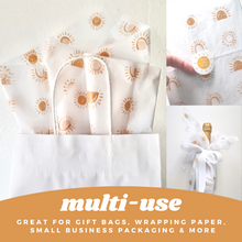 Load image into Gallery viewer, Lain &amp; Lou Sunshine Tissue Paper for Gift Bags for Wedding, Birthday, Showers (25 Pack) Orange Tissue Paper for Packaging - Sunshine Wrapping Paper | Boho Tissue Paper for Small Business &amp; Crafts 20x28&quot;

