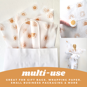 Lain & Lou Sunshine Tissue Paper for Gift Bags for Wedding, Birthday, Showers (25 Pack) Boho Tissue Paper for Packaging 20x28"