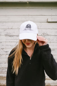 Lain & Lou Lifestyle White & Black Rainbow Hat