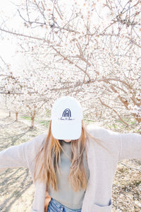 Lain & Lou Lifestyle White & Black Rainbow Hat