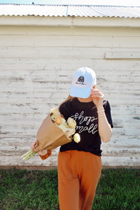 Lain & Lou Lifestyle White & Black Rainbow Hat