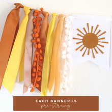 Load image into Gallery viewer, Lain &amp; Lou First Trip Around the Sun ONE Banner – Boho You are My Sunshine Birthday Party Gender Neutral Boho Sunshine 1st Birthday Party Ideas Girl
